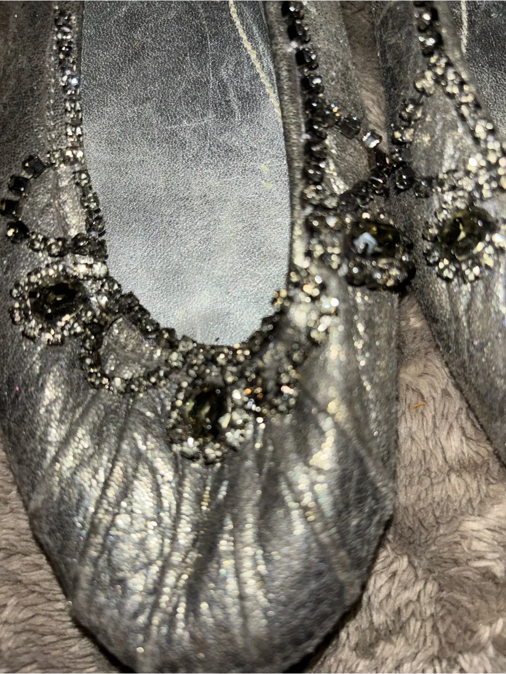 BCBG MAX AZRIA RHINESTONE FLATS